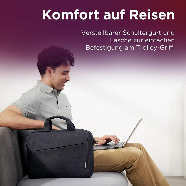 Lenovo Laptoptasche T210, Messenger-Umhängetasche für Laptop oder Tablet, schlank, strapazierfähiger