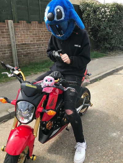 FunnyRiders Stoff-Cover für Motorradhelm - Lustiger Helm-Überzug, toller Hingucker - Zubehör für Mot