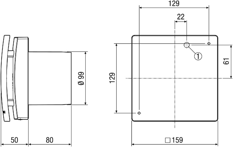 Maico - Original AKE 100, 0084.0220 - Automatische Kellerentfeuchtung, Kleinraumventilator, für Kell
