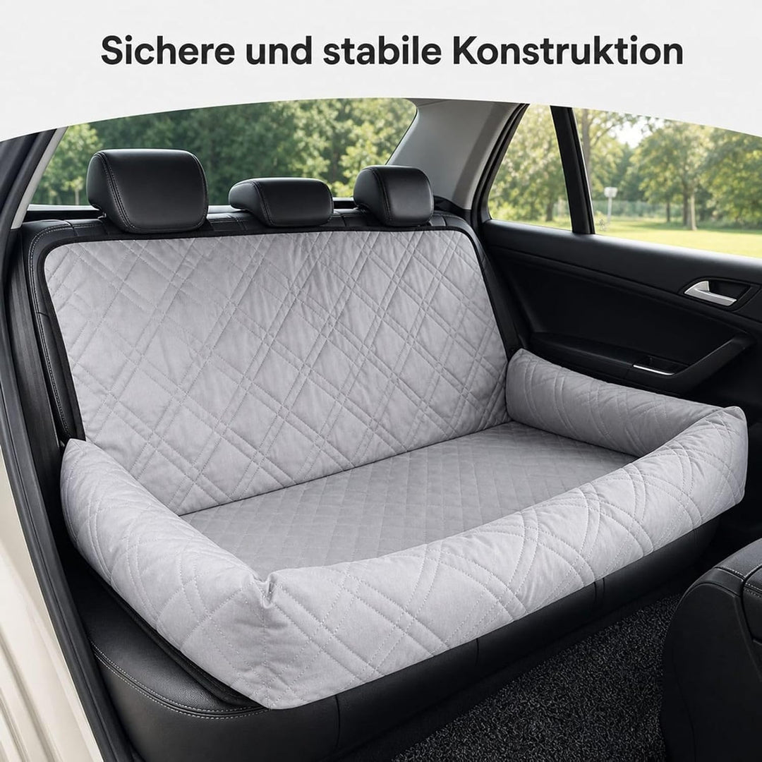 Autositz für Hunde, Rücksitz, grau