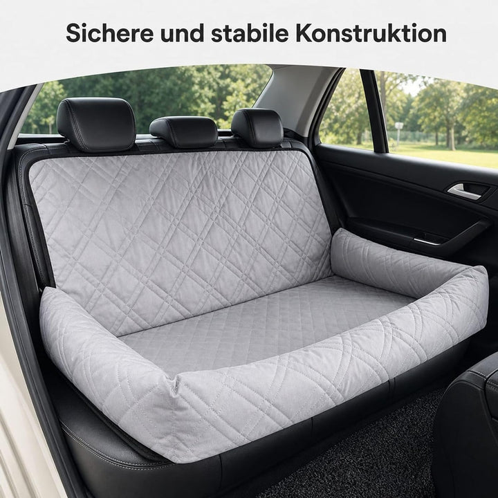 Autositz für Hunde, Rücksitz, grau