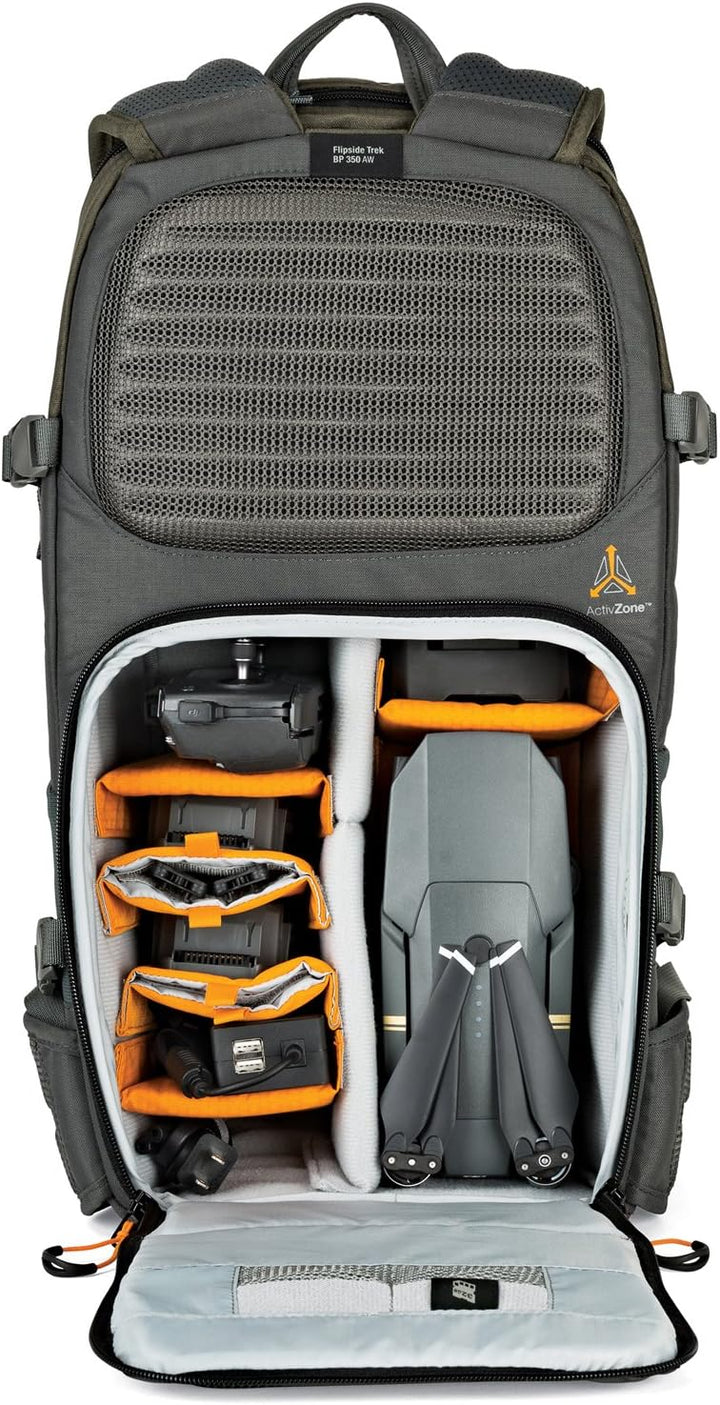 Lowepro Flipside Trek 350 AW Rucksack, Fotografie-Kamerarucksack für DSLR-Kamera und mehrere Objekti
