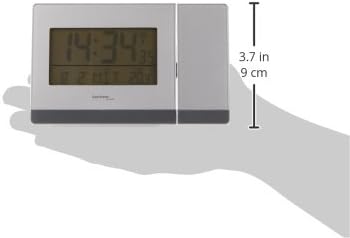 Technoline WT 538 Touchsensor Funk-Projektionswecker, Plastik, silber-anthrazit, 15 x 4 x 9 cm, Silb