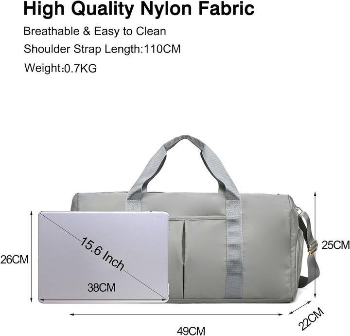 FANDARE 3 in 1 Reisetaschen Handgepäck Ultraleicht Sporttasche Schultertasche Übernachtung Sporttasc