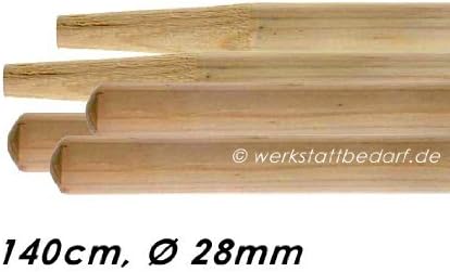 5X Besenstiele aus Kiefernholz superstabil 140cm Ø28mm, mit Konus