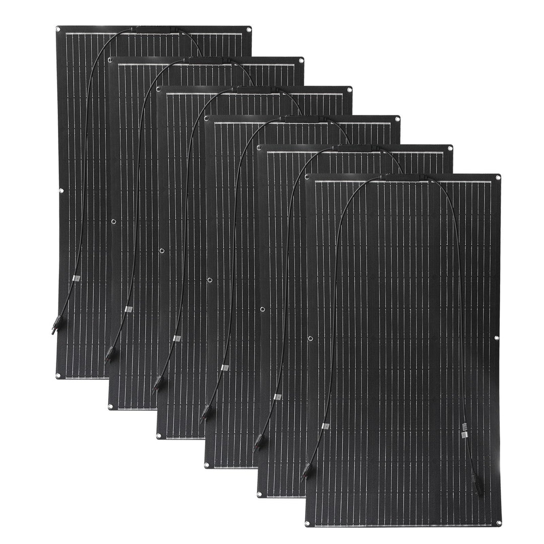 600W 12V Flexibel Solarpanel 6 * 100W 12V ETFE Monokristallines Solarladegerät Photovoltaik Solarmod