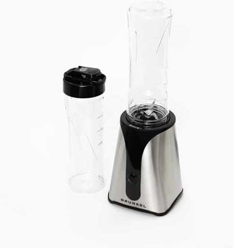 GRUNKEL BAT-350 SMOOTH SS tragbarer Standmixer, 350 W, mit Edelstahlklingen, Fassungsvermögen 600 ml
