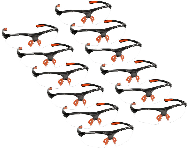 KOTARBAU® 12er Set Sportstyle Schutzbrille Augenschutz gegen Spritzer Splitter Staub Leicht Professi