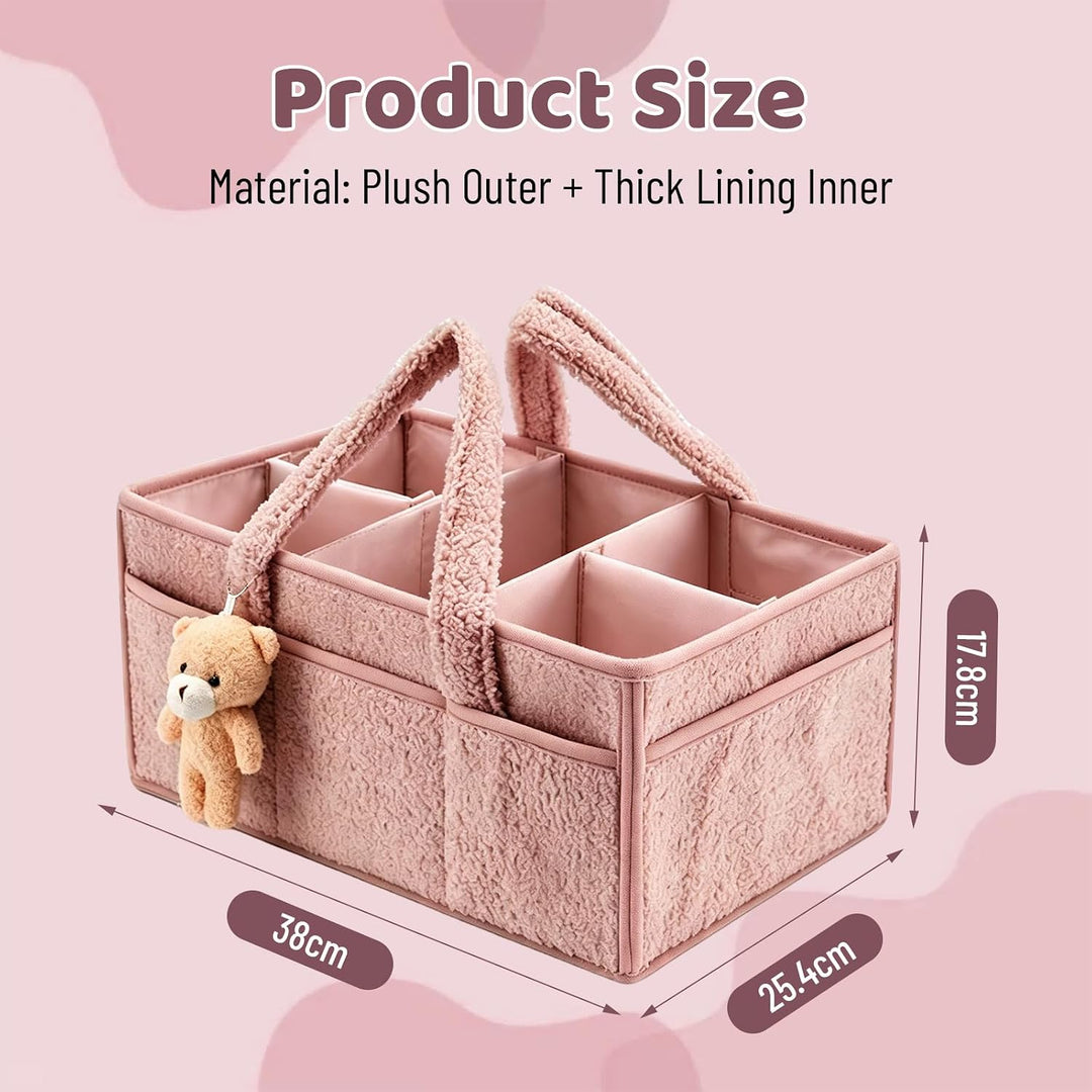 Wickeltisch Organizer, Baby Wickeln Henkeltaschen Rosa, Rosa