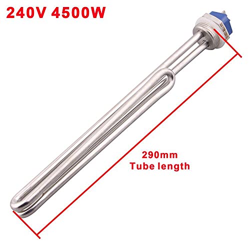 DERNORD 240V 4500W Foldback Heating Element Stainless Steel Heater Spare Part 1 Inch 33.5MM BSP Thre