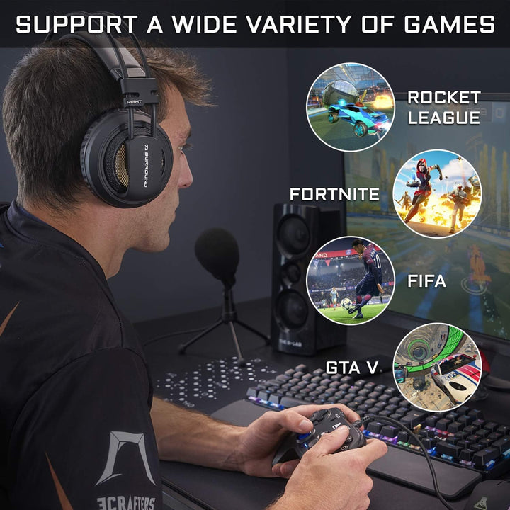 THE G-LAB K-Pad THORIUM - Gaming-Controller PC & PS3 USB mit integrierter Vibration, Gamepad-Game-Co