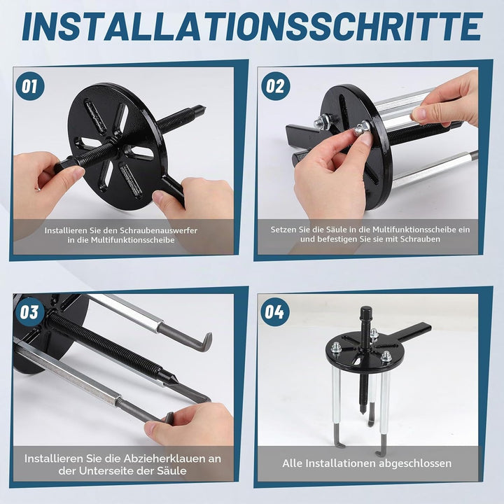 21 in 1 Lagerabzieher Set, Innenlager Abzieher mit 6 Grössen Abzieherkopf, Kugellager Abzieher mit A