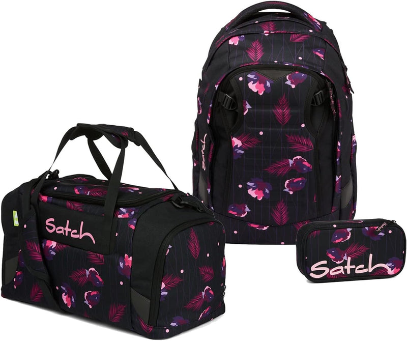 satch Match Schulrucksack Set 3tlg. mit Sporttasche und Schlamperbox Mystic Nights, Mystic Nights