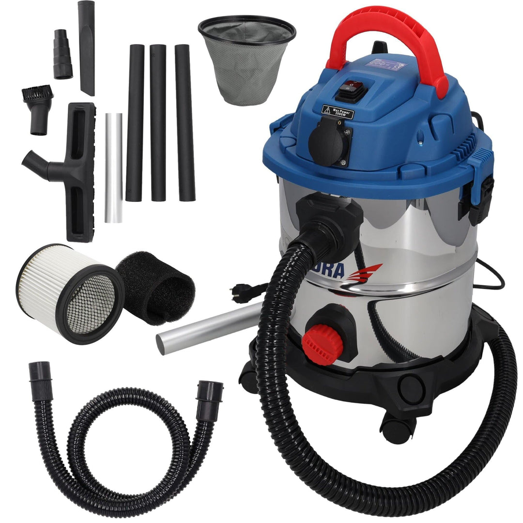 Dedra Nass-/Trockensauger, 1600 W, 5 in 1 - Gips, Asche, Trockenbetrieb, Nassbetrieb, Gebläse, Rütte