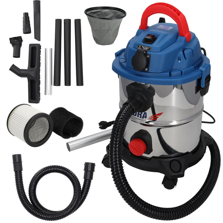 Dedra Nass-/Trockensauger, 1600 W, 5 in 1 - Gips, Asche, Trockenbetrieb, Nassbetrieb, Gebläse, Rütte