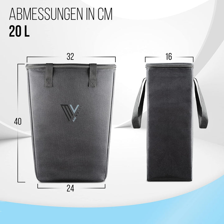 MIVELO - Kühltasche Fahrrad - Einsatz für Fahrradtaschen Gepäckträger - Einkaufstasche faltbar - Pic