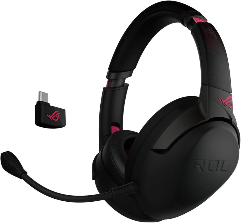 ASUS ROG Go 2.4 Electro Punk - 2,4 GHz kabelloses Gaming-Headset mit USB-C (tm) -Anschluss, KI-Mikro