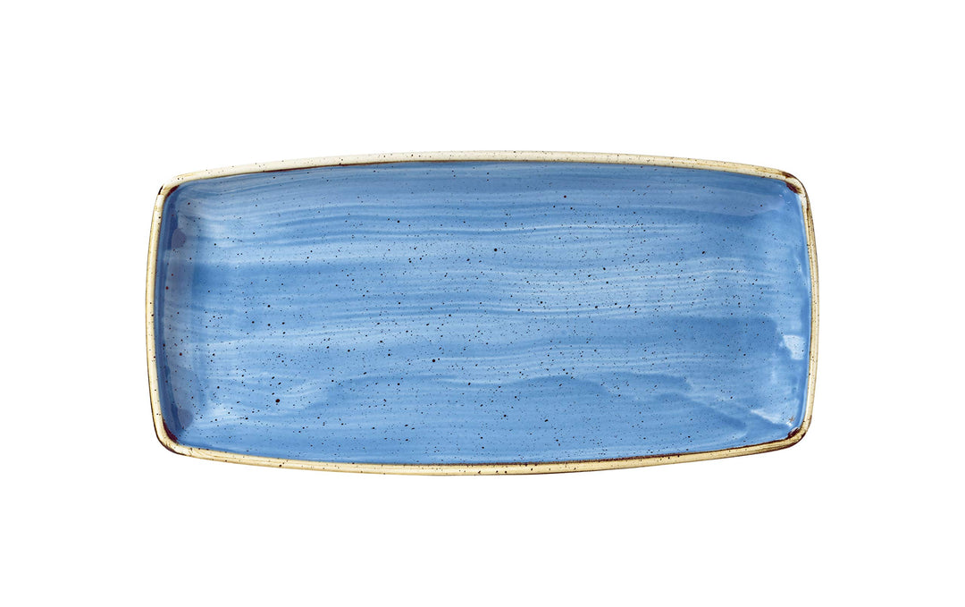 Churchill Stonecast -Oblong Plate Platte- 29,5x15cm, Farbe wählbar (Cornflower Blue)