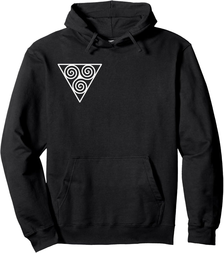 Celtic Symbol - Triskele - Triple Spiral In Triangle 3 Pullover Hoodie