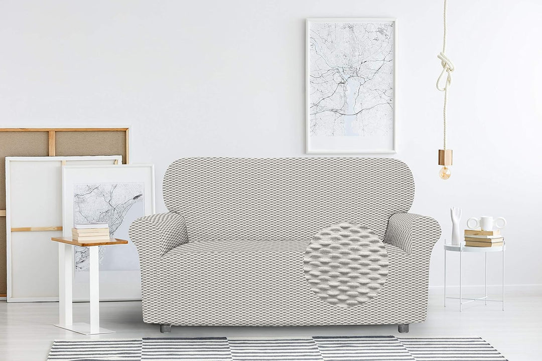 Sogni e capricci CD-FASH-PANNA-2P “Fashionable” Sofa Abdeckung, Creme, 2 Plätze Creme 2 Plätze, Crem