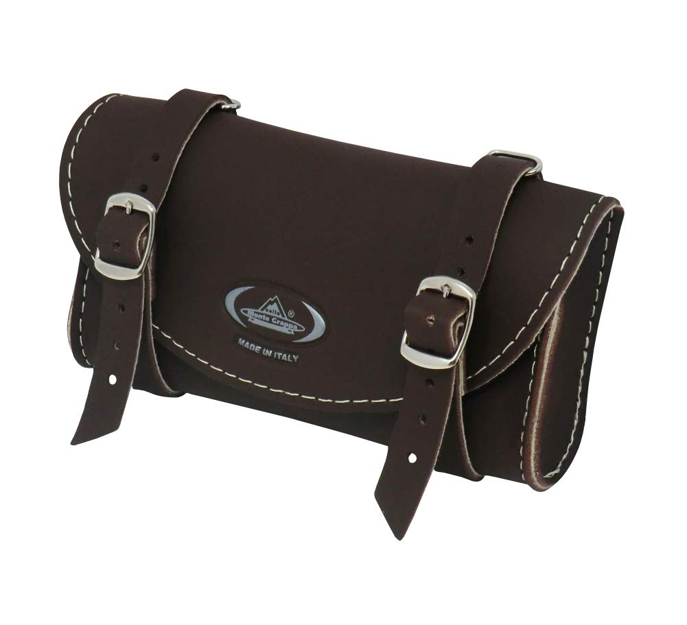 Selle Montegrappa Cucuba® Satteltasche Leder Fahrradtasche Unisex 100% Made In Italy 0016 (Farbe: Du