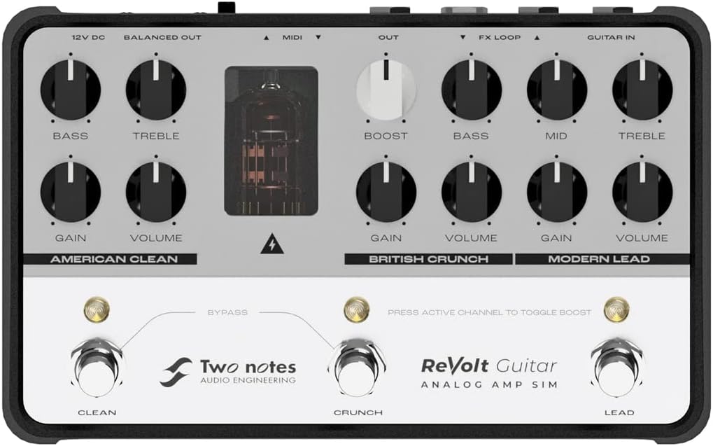 Two Notes ReVolt Guitar Preamp Simulator Verstärker + keepdrum Klinkenkabel