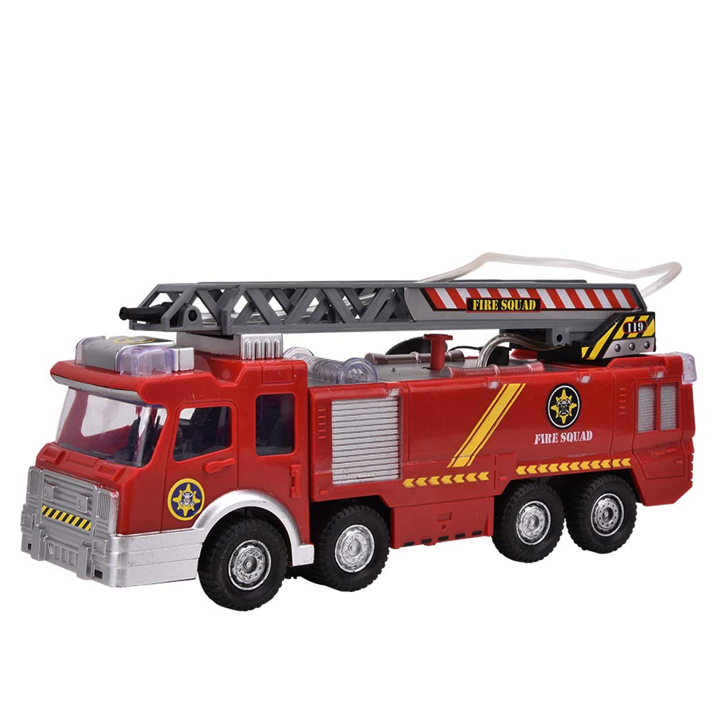 Tnfeeon Rettungs Feuerwehrauto Modellfahrzeuge, Notfall Unfallbehandlungs Fahrzeug Musik Wasserstrah