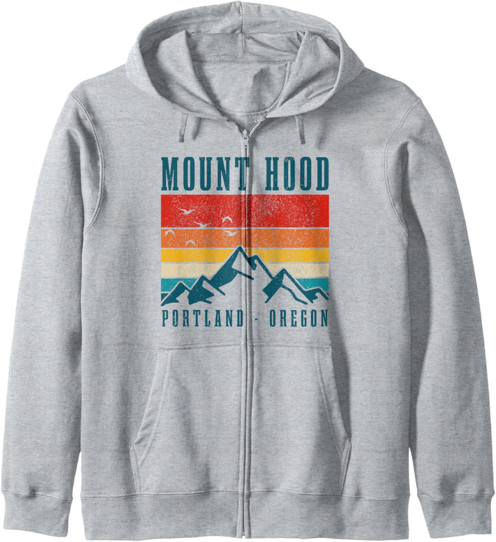 Mount Hood Portland Oregon Vintage Berge USA Amerika Kapuzenjacke