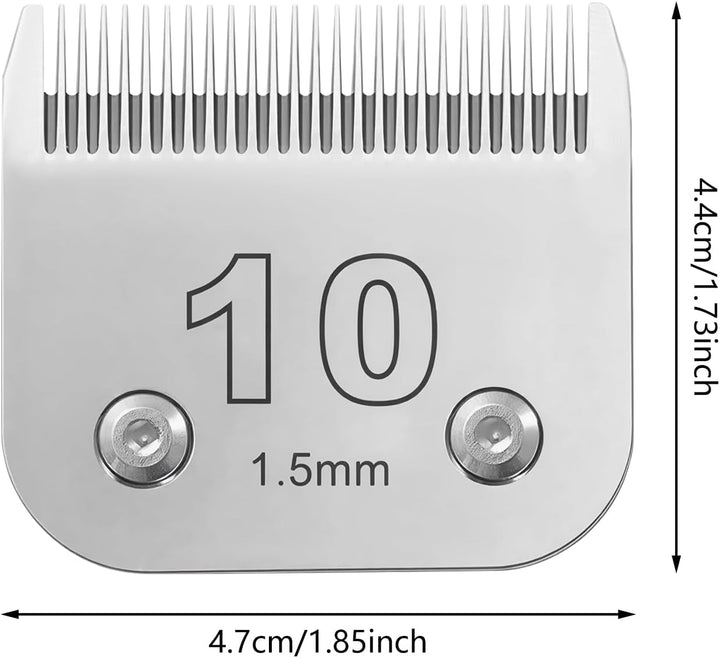 Ersatzklingen für Hundepflege Grösse 10F, Edelstahl Scherkopf Set | für Haustier Schermaschine zur F