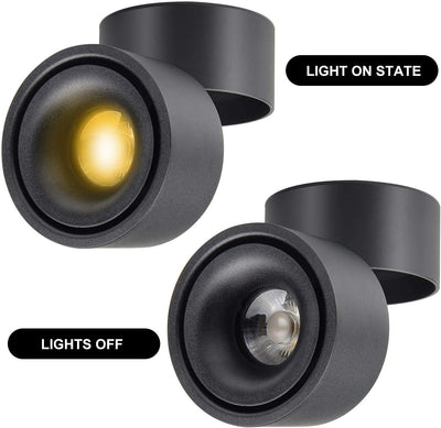 CPROSP 10W LED Spot Runner Aufbauleuchte Deckenleuchte Deckenspots COB Lampe, 360° Drehbar (Warmweis