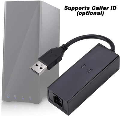 USB-Faxmodem, 1-Port USB 56K Externes DFÜ-Sprachfax-Datenmodem Geeignet für Win7 Win8 Win10 XP