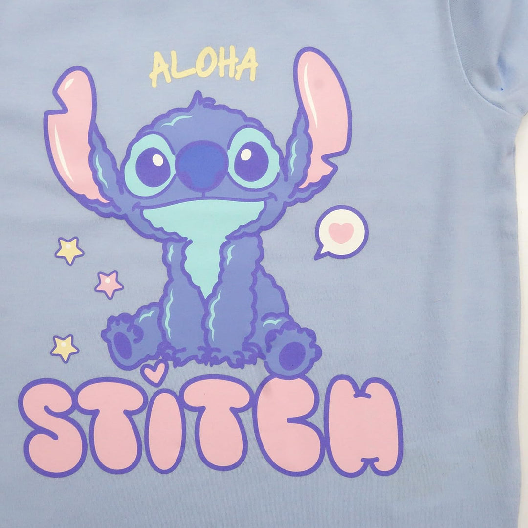 Disney Lilo und Stitch Mädchen-Schlafanzug, Stitch Pyjama, 100% Baumwolle, Gr. 128-176 (DE/NL/SE/PL,