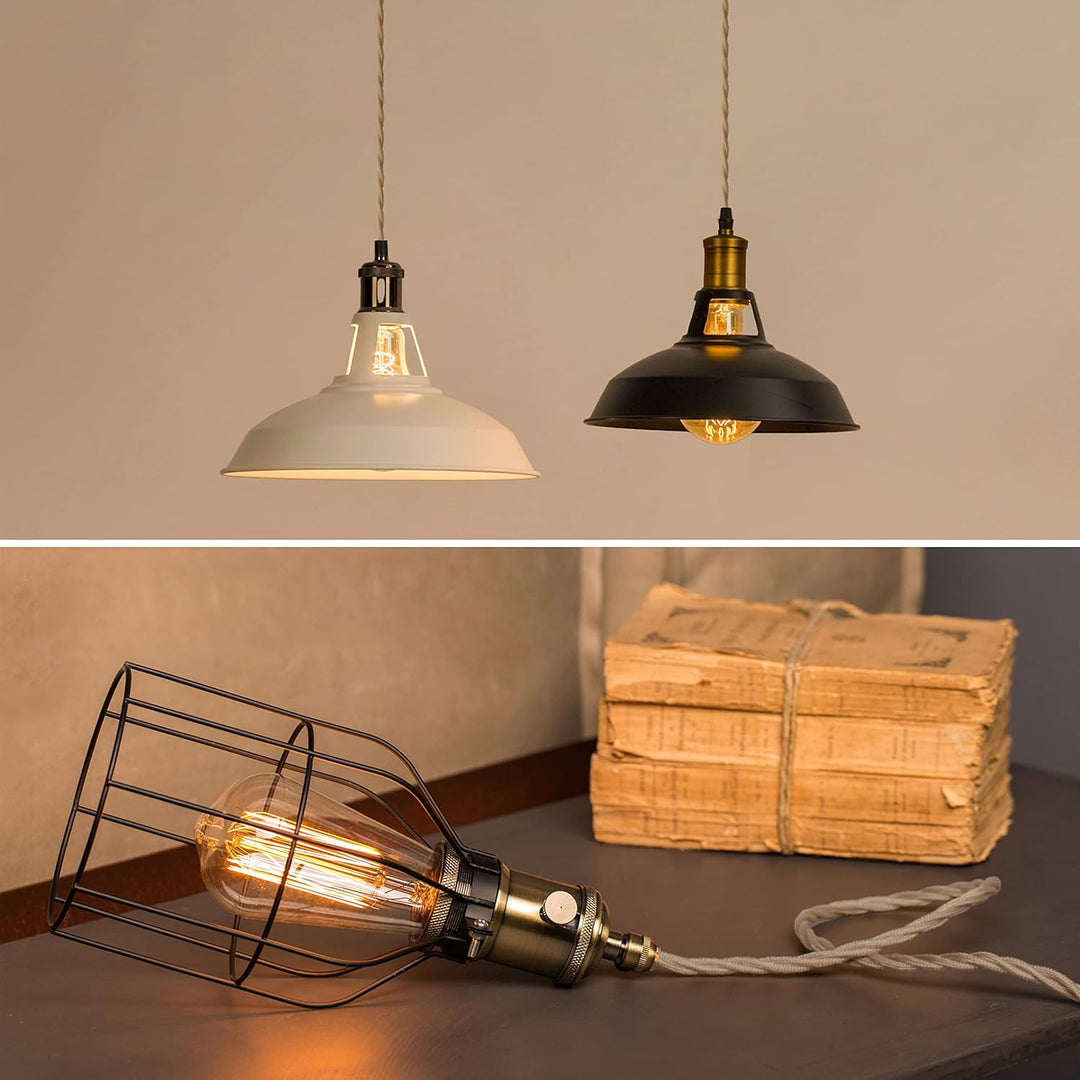 Amarcords - Textilkabel für Lampen JUTE, geflochten, Jute, 3 Meter, mit Erdung 3x0,75 - Stoffkabel m