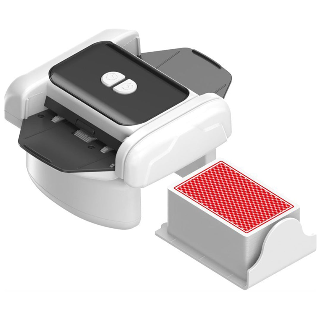 Flüsterleiser Automatischer Kartenmischmaschine, Kartenmischer, mit 2600mAh Akku & Dual-Mode-Mischsy