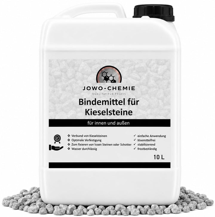 Kiesbinder (10L) Kiesverfestiger Bindemittel für Kies/Schotter Aller Art Mulchbinder Gartenbahn Stei