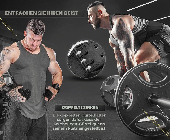 RDX Gewichthebergürtel Leder 4” und 6”, 10 Verstellbar Löcher Trainingsgürtel Schnalle, Powerlifitin