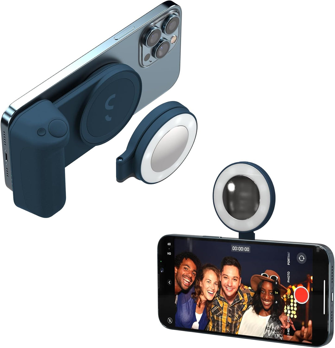 ShiftCam SnapLight – LED-Selfie-Ringlicht mit vier Helligkeitseinstellungen und eingebautem Akku – m