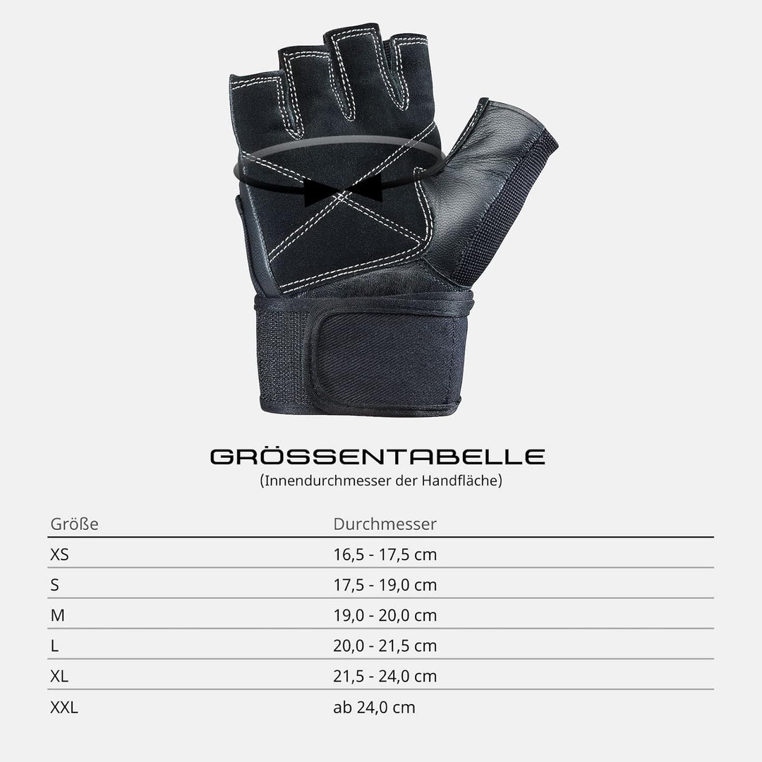 Silverton Herren Fitness-gewichtheberhandschuh Power Handschuhe XL Schwarz, XL Schwarz