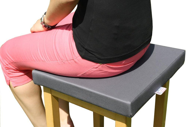 nudischer LUplus Orthopädische Sitzerhöhung 40x40x Höhe 5 cm Cottonköper, schiefergrau