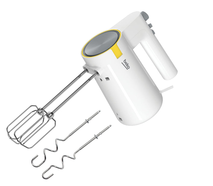 Handrührgerät 425 Watt 5 Geschwindigkeitsstufen + Turbo, Rührbesen + Haken, Edelstahl, LV-beständig,