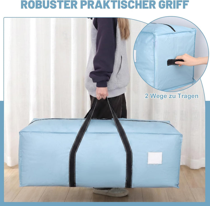 Dntorx 6 Stück 120L Aufbewahrungstasche, Heavy-Duty Umzugstaschen Wasserdicht Umzugskartons Grosse m