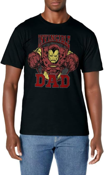 Men's Marvel Iron Man Father's Day Invincible Dad Graphic T-Shirt Small Red