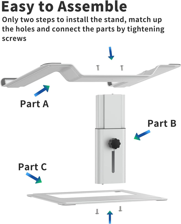 SOUNDANCE Verstellbarer Laptop-Ständer für Schreibtisch, Computerständer, ergonomischer Laptop-Halte