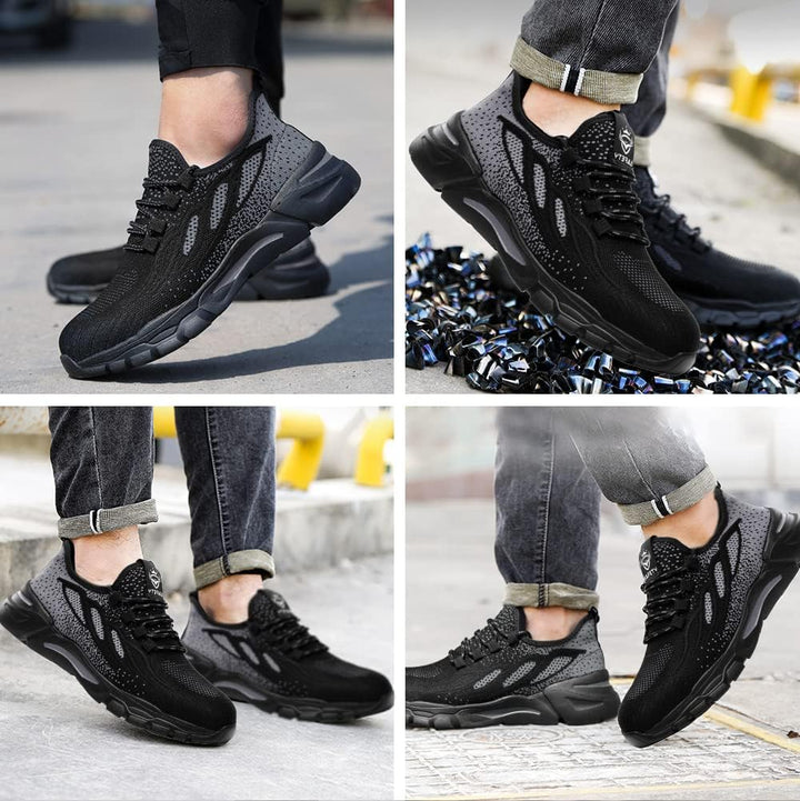 NuCamper Sicherheitsschuhe Arbeitsschuhe Herren Damen Stahlkappenschuhe Sneaker Leicht Atmungsaktive
