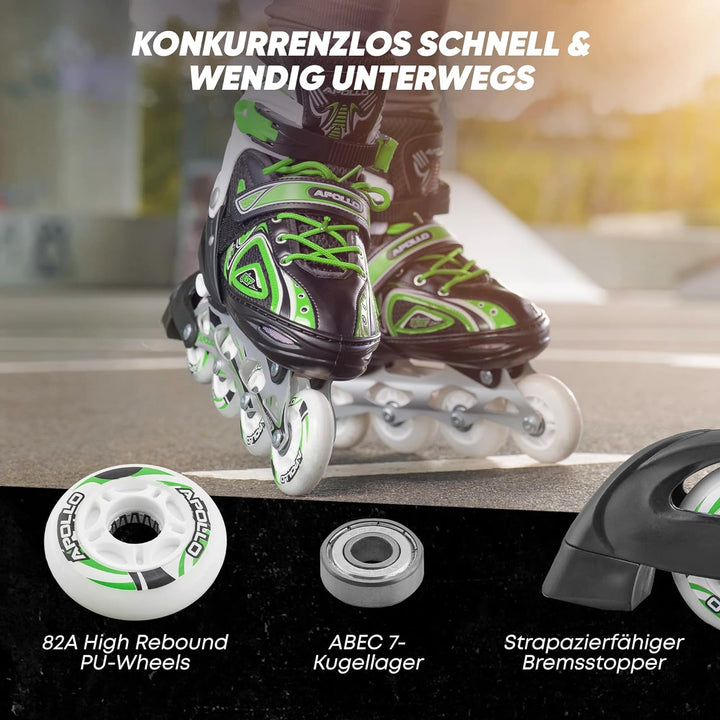 Apollo Super Blades, grössenverstellbare Inline Skates für Damen und Kinder, Inliner für Erwachsene,