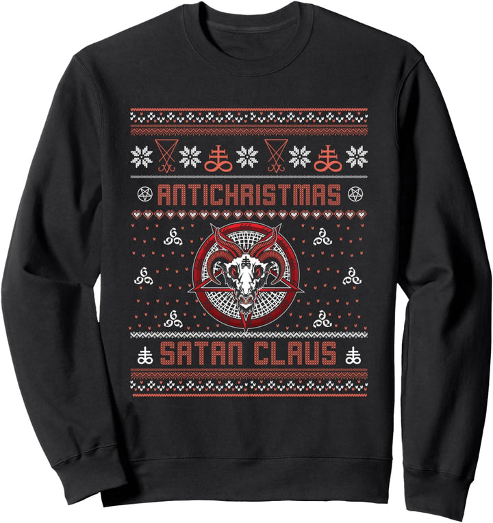 Merry Antichristmas Satan Claus Weihnachtspullover Geschenk Sweatshirt