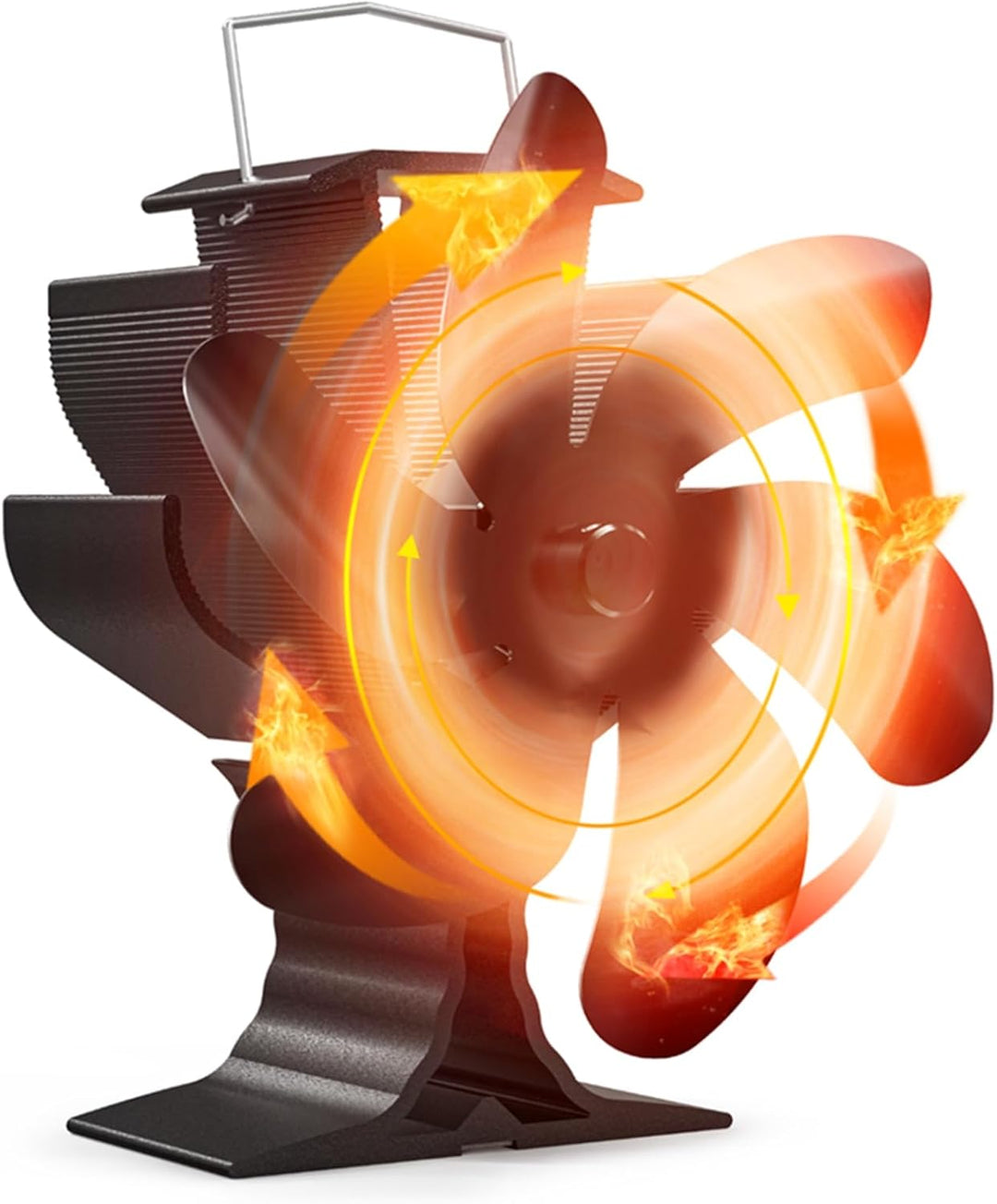 Signstek Ofenventilator, wärmebetriebener Kaminventilator mit 6 Blätter, leise Wärmezirkulation, Hol