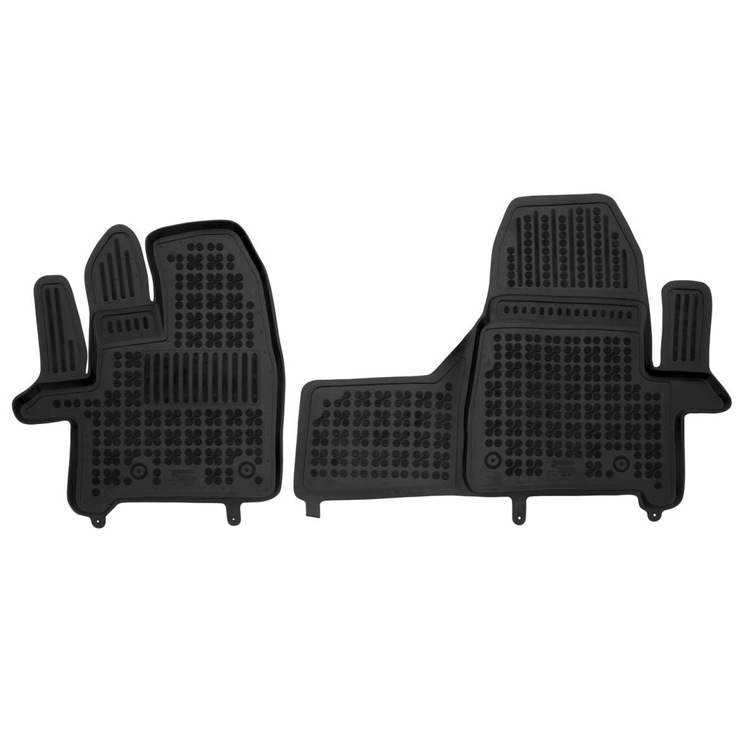 AZUGA Hohe Gummi Fussmatten mit Rand passend Ford Tourneo Custom Automatik ab 2018-2023 vorn 2 Sitze