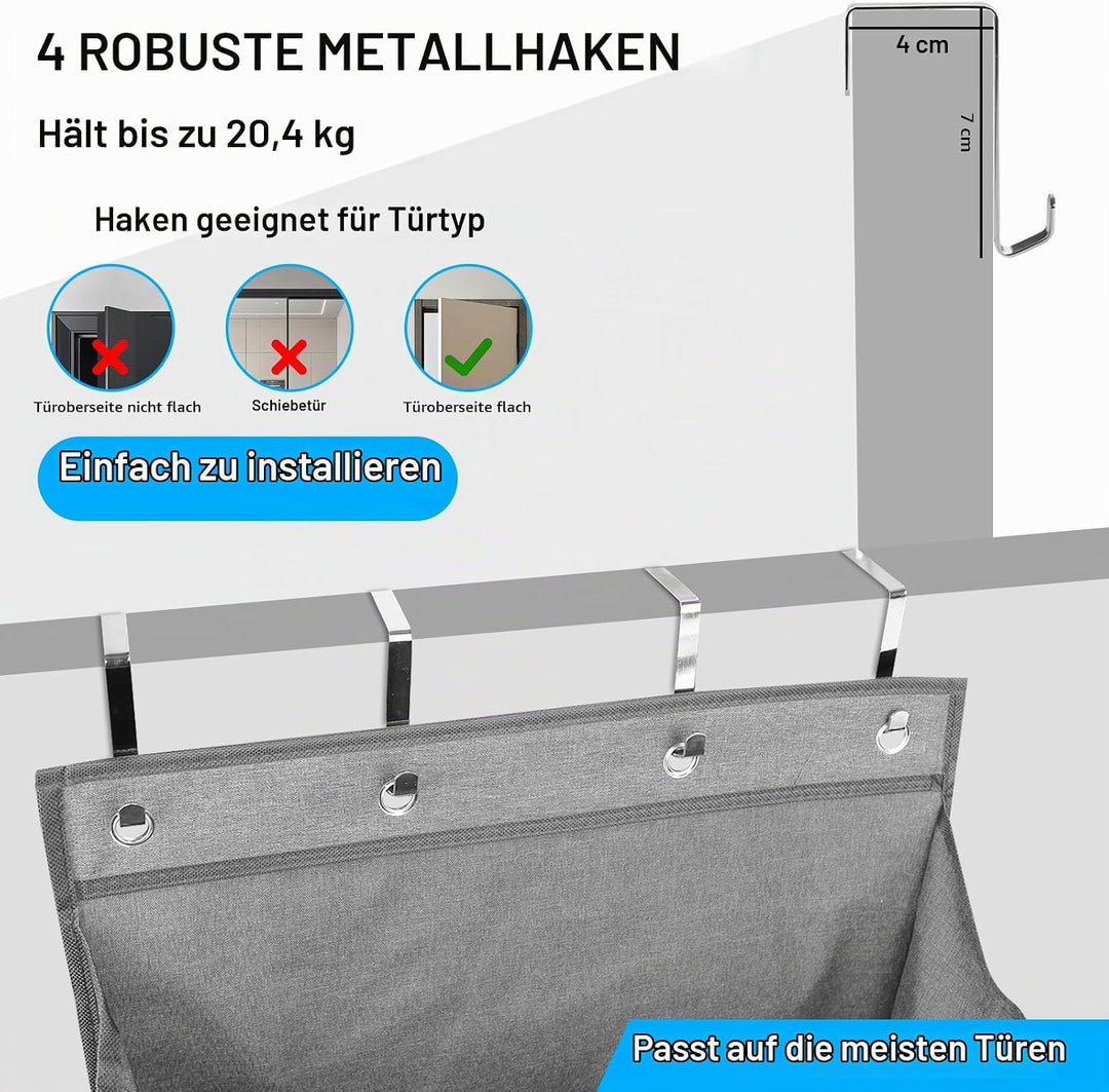 Schuhregal Tür, Schuhregal Hängend, Schuh Organizer Hängend, Schuhaufbewahrung Tür mit 8 Tiefen Tasc
