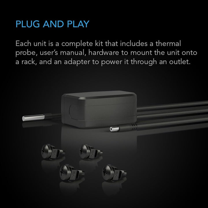 AC Infinity CLOUDPLATE T1-N, Rack-Lüfterpaneel 1U, Ansaugluftstrom, zur Kühlung von AV-, Heimkino- u